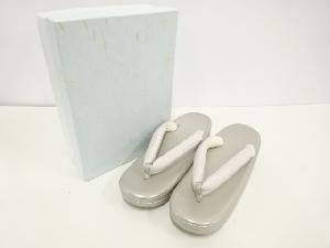 新品　未使用品　結城紬　鼻緒　草履(24センチ)